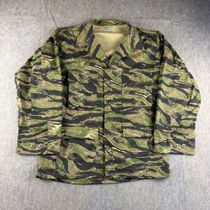 Military Tiger Stripe Camo BDU Field Jacket Medium Regular 8415-01-390-8544 Mens
